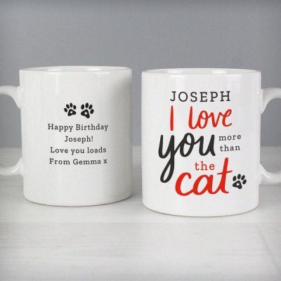 (image for) Personalised I Love You More Than The Cat Mug