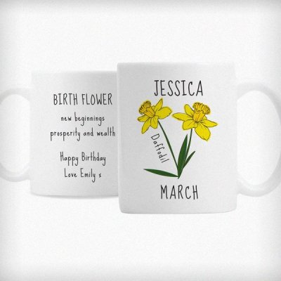 (image for) Personalised March Birth Flower - Daffodil Mug