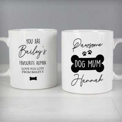 (image for) Personalised Pawsome Dog Mum Mug