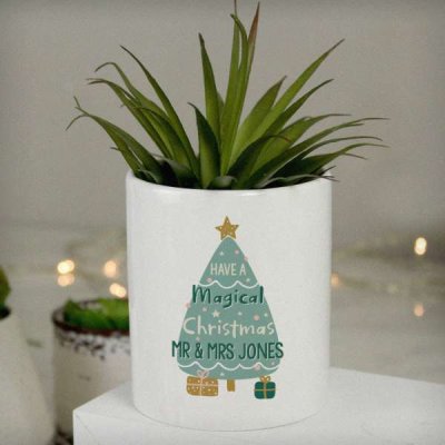 (image for) Personalised Have A Magical Christmas Ceramic Plant Pot