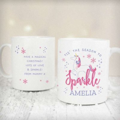 (image for) Personalised Unicorn Season To Sparkle Mug