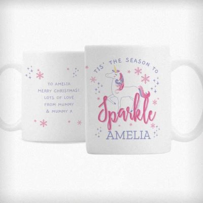 (image for) Personalised Unicorn Season To Sparkle Mug