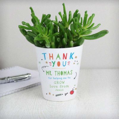 (image for) Personalised Thank You Teacher Plant Pot