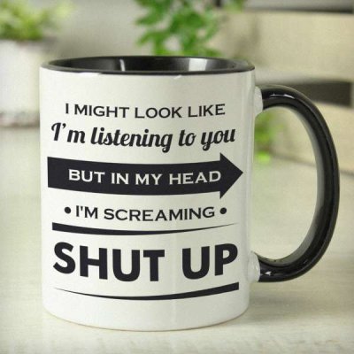 (image for) Personalised Look Like I'm Listening Mug