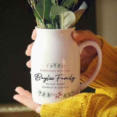 (image for) Personalised Christmas Flower Jug