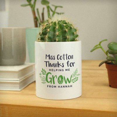 (image for) Personalised Thanks For Helping Me Grow Ceramic Storage Pot