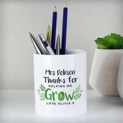 (image for) Personalised Thanks For Helping Me Grow Ceramic Storage Pot