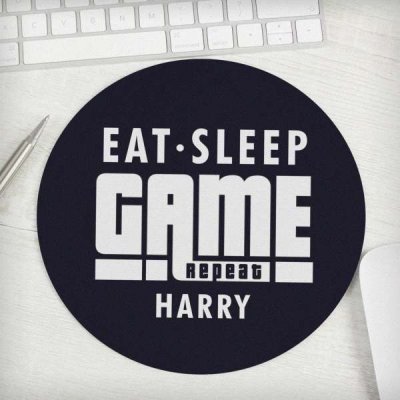 (image for) Personalised Eat Sleep Game Repeat Mouse Mat