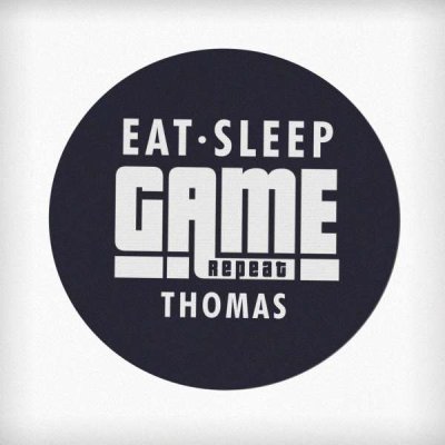 (image for) Personalised Eat Sleep Game Repeat Mouse Mat