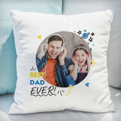 (image for) Personalised Best Ever Photo Upload Cushion