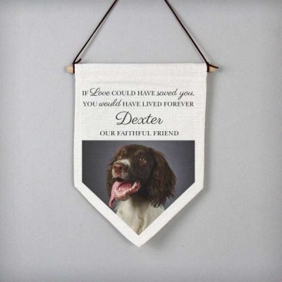 (image for) Personalised Photo Upload Pet Memorial Hanging Banner