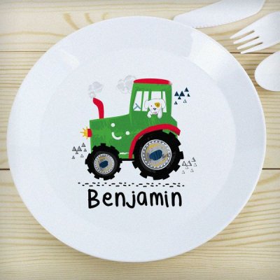 (image for) Personalised Tractor Plastic Plate