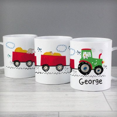 (image for) Personalised Tractor Plastic Mug