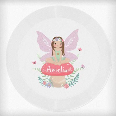 (image for) Personalised Toadstool Fairy Plastic Plate