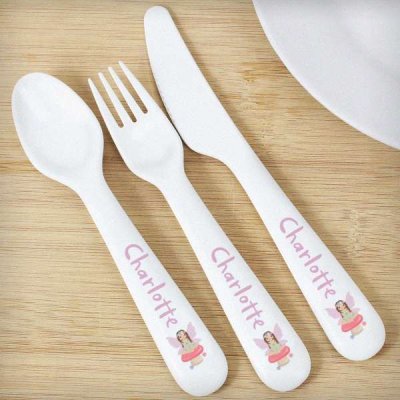 (image for) Personalised Toadstool Fairy Plastic Cutlery