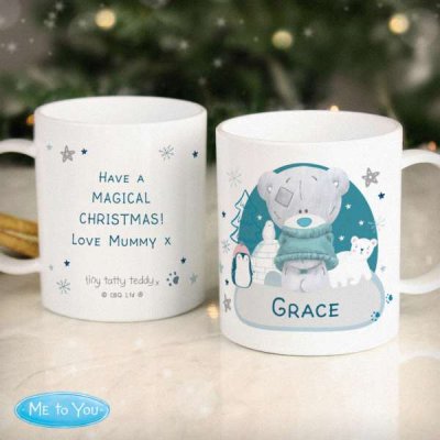 (image for) Personalised Winter Explorer Tiny Tatty Teddy Plastic Mug