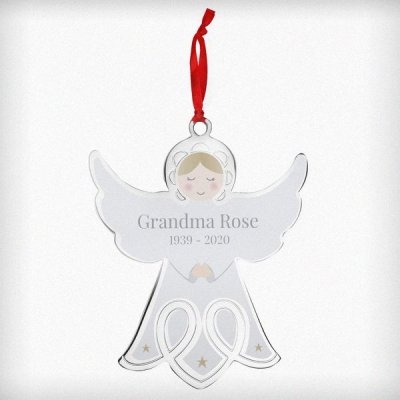 (image for) Personalised Memorial Angel Metal Decoration