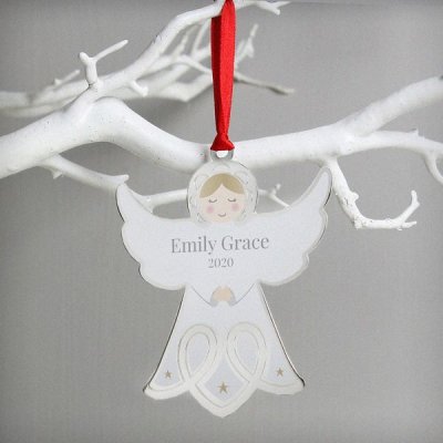 (image for) Personalised Memorial Angel Metal Decoration