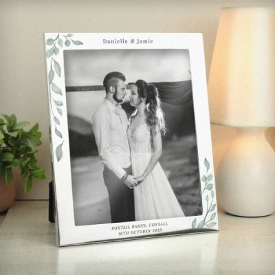 (image for) Personalised Botanical 10x8 Silver Photo Frame