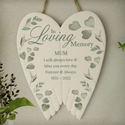 (image for) Personalised In Loving Memory Ceramic Wings