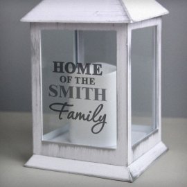 (image for) Personalised The Family White Lantern