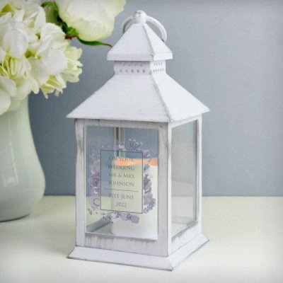 (image for) Personalised Soft Watercolour White Lantern