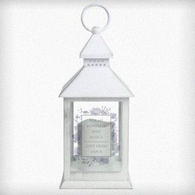 (image for) Personalised Soft Watercolour White Lantern