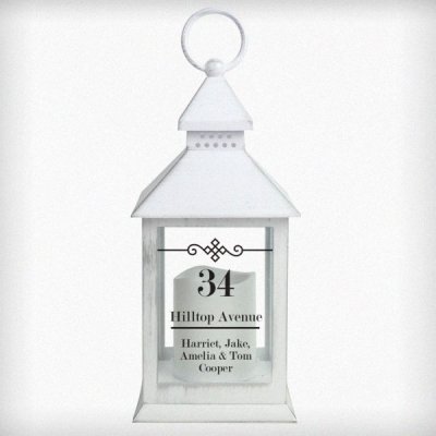 (image for) Personalised Elegant Diamond White Lantern