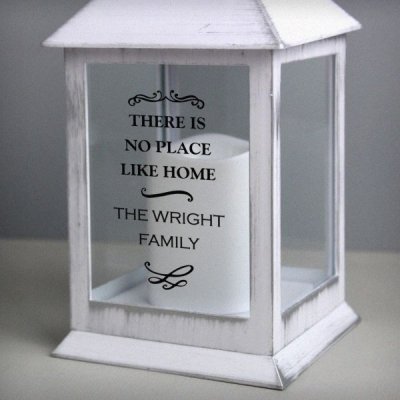 (image for) Personalised Antique Scroll White Lantern