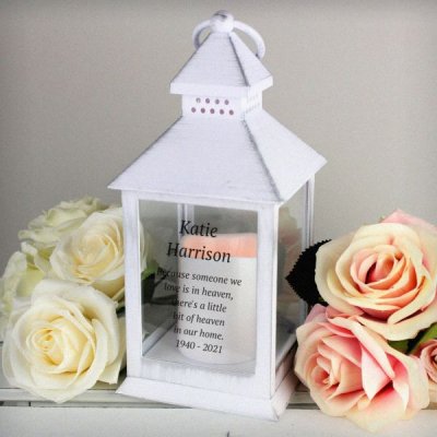 (image for) Personalised Memorial White Lantern