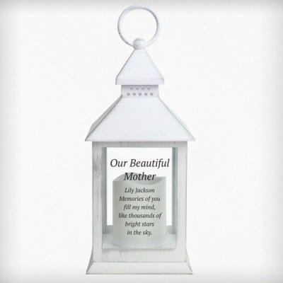 (image for) Personalised Memorial White Lantern