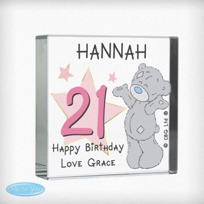 (image for) Personalised Me To You Sparkle & Shine Birthday Large Crystal Token