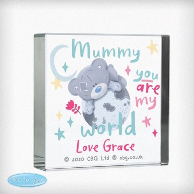 (image for) Personalised You Are My World Me To You Large Crystal Token