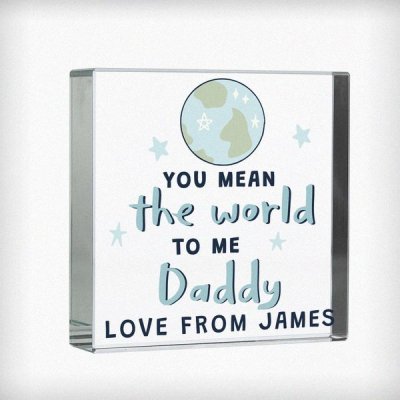 (image for) Personalised You Mean The World To Me Large Crystal Token