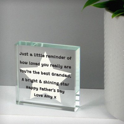 (image for) Personalised Star Poem Large Crystal Token