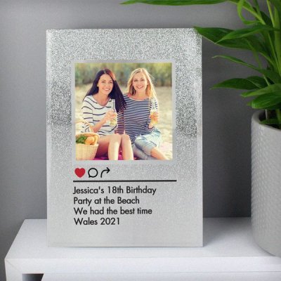 (image for) Personalised Instagram Post 4x4 Glitter Glass Photo Frame