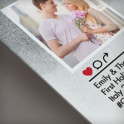 (image for) Personalised Instagram Post 4x4 Glitter Glass Photo Frame