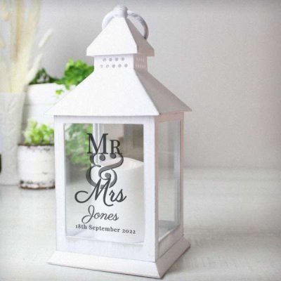 (image for) Personalised Mr & Mrs White Lantern