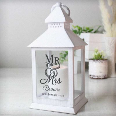 (image for) Personalised Mr & Mrs White Lantern