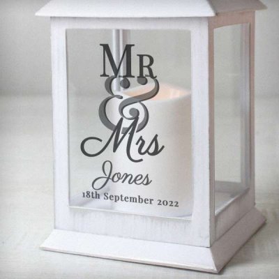 (image for) Personalised Mr & Mrs White Lantern