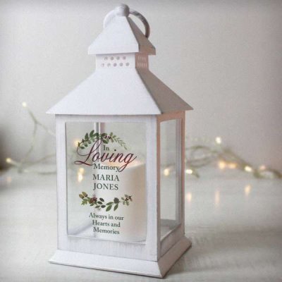 (image for) Personalised In Loving Memory White Lantern