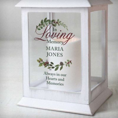 (image for) Personalised In Loving Memory White Lantern