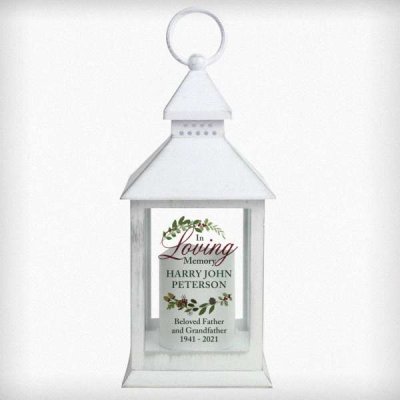 (image for) Personalised In Loving Memory White Lantern