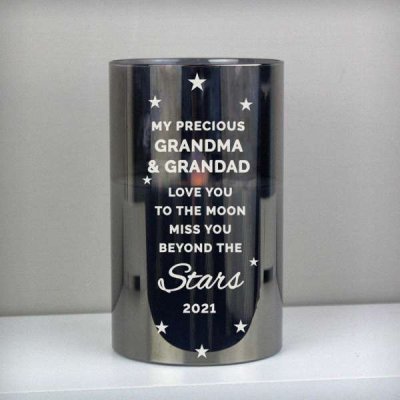 (image for) Personalised Miss You Beyond The Stars Smoked Glass LED Candle