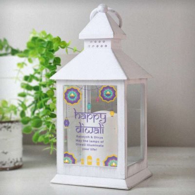 (image for) Personalised Diwali White Lantern