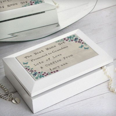 (image for) Personalised Forget me not Jewellery Box