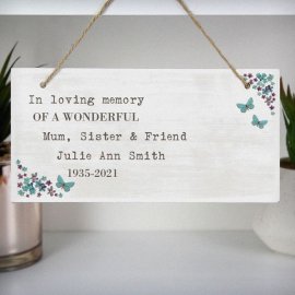 (image for) Personalised Forget me not Wooden Sign