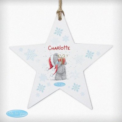 (image for) Personalised Me To You Wooden Wooden Star Decoration