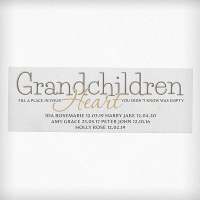 (image for) Personalised Grandchildren Wooden Block Sign