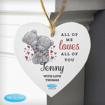 (image for) Personalised Me to You Valentine Wooden Heart Decoration